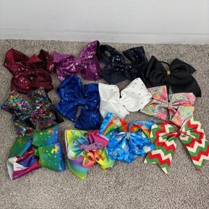 Jumbo large girls Hair Bow Lot of 12 bows‎